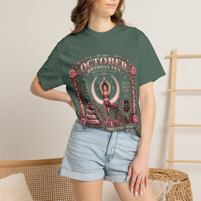 In My October Birthday Era Wellness Club Comfort Colors Tee