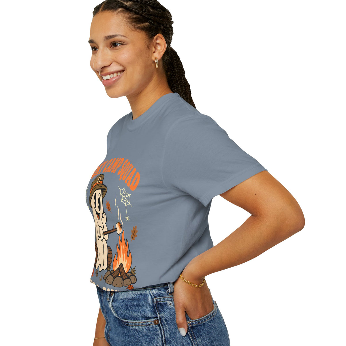 Spooky Camp Squad Campfires & Cobwebs Comfort Colors Tee