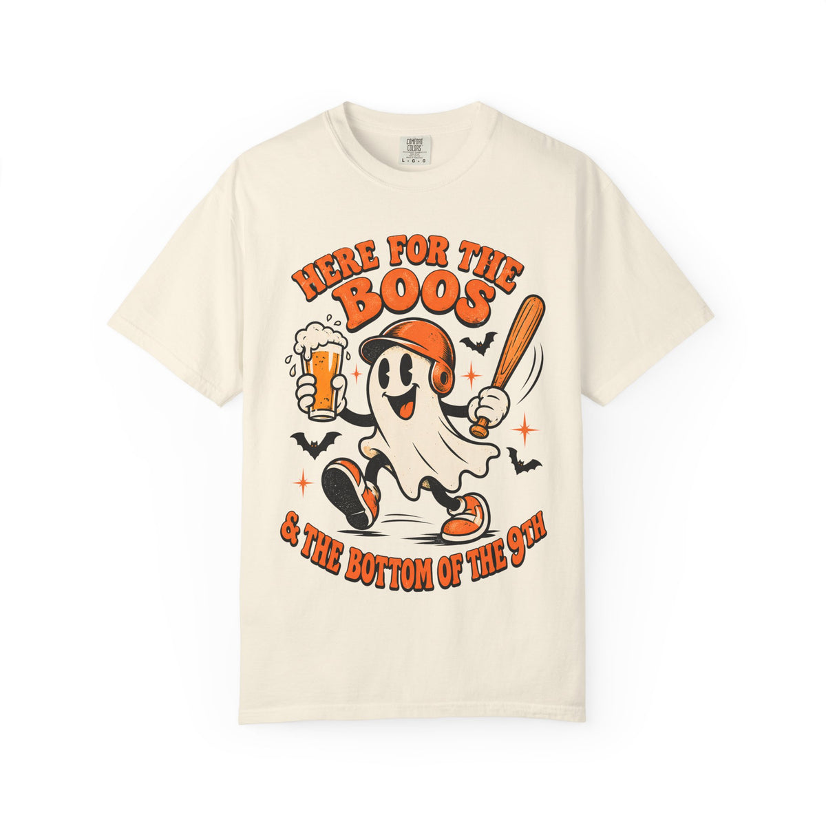 Here for the Boos Baseball Halloween Comfort Colors Tee