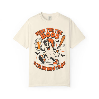 Here for the Boos Baseball Halloween Comfort Colors Tee