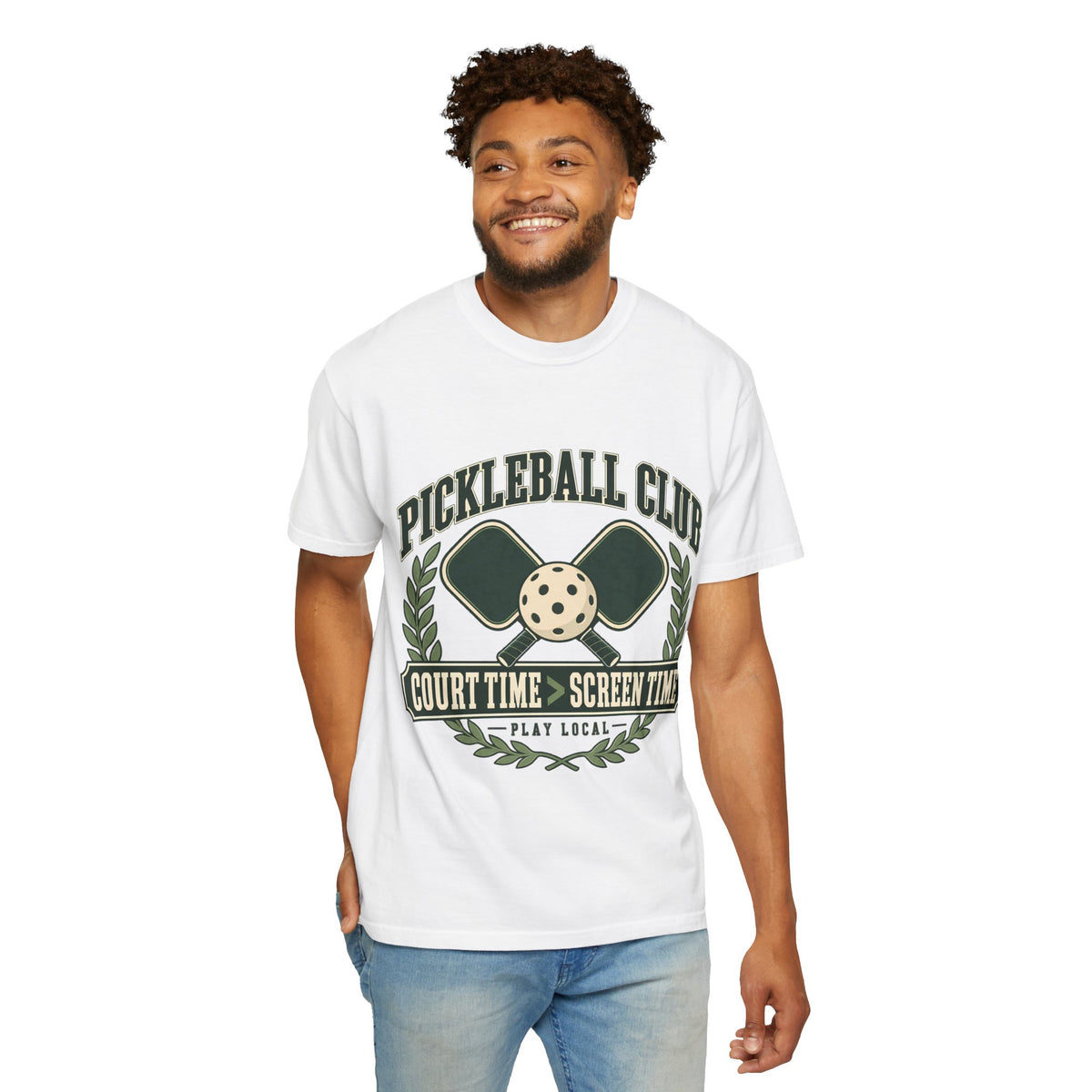 Pickleball Club Court Time Over Screen Time Comfort Colors Tee