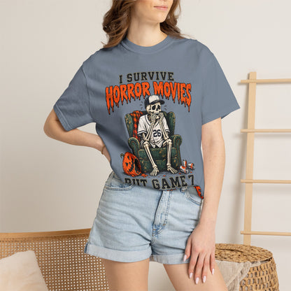 Horror Movies Game 7 Baseball Comfort Colors T-Shirt