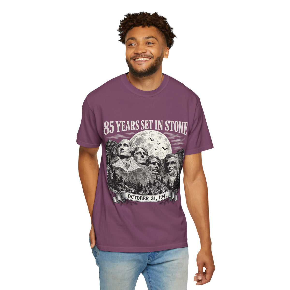 85 Years Set in Stone Mount Rushmore Comfort Colors Tee