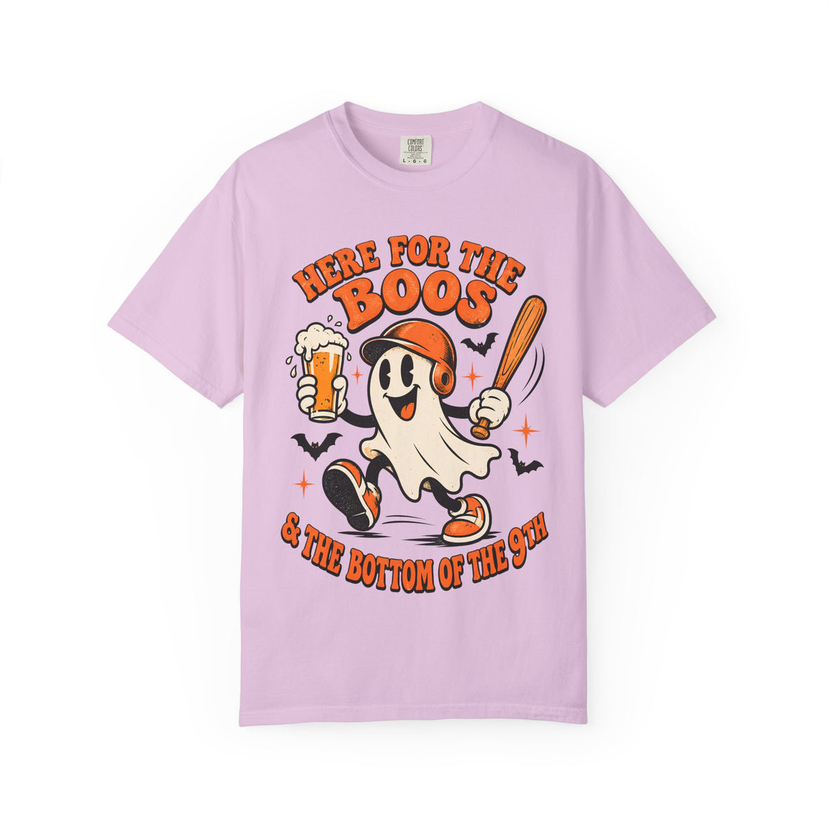 Here for the Boos Baseball Halloween Comfort Colors Tee
