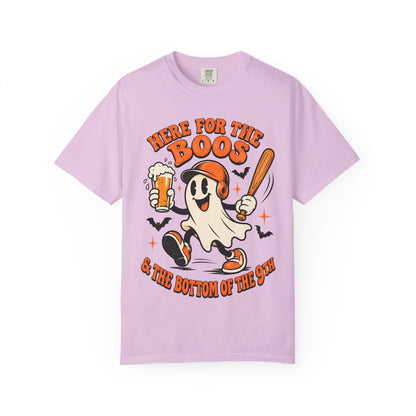 Here for the Boos Baseball Halloween Comfort Colors Tee