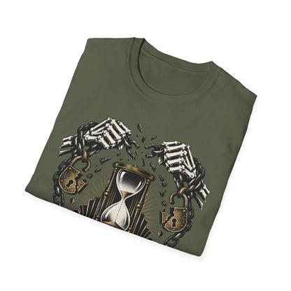 The Final Escape 1926 Shirt – Skeleton Chains Hourglass Art Deco Tee