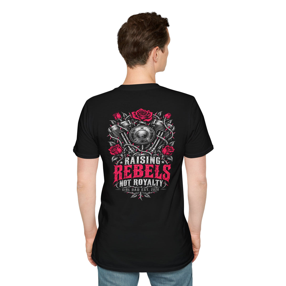Raising Rebels Girl Dad Biker Graphic Tee