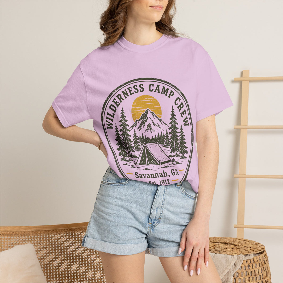 Wilderness Camp Crew Savannah GA Comfort Colors Tee
