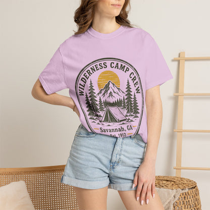 Wilderness Camp Crew Savannah GA Comfort Colors Tee