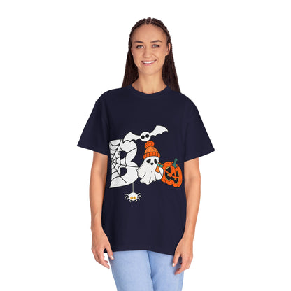 Cute Ghost Pumpkin Cozy Halloween Comfort Colors T-Shirt