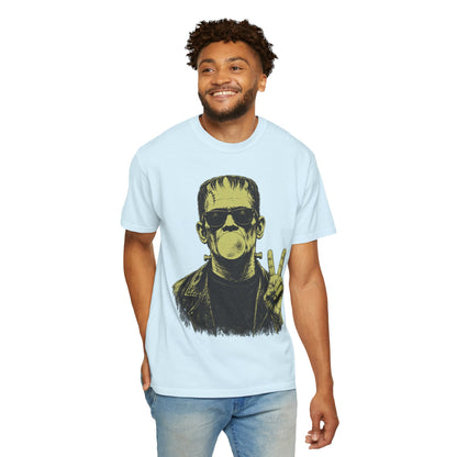 Frankenstein Bubblegum Peace Sign Comfort Colors T-Shirt
