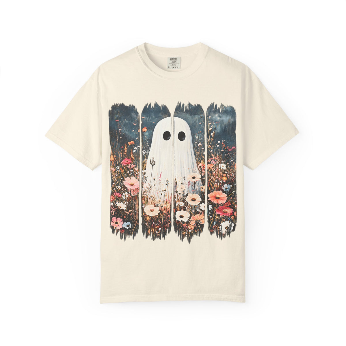 Floral Ghost Wildflower Halloween Comfort Colors T-Shirt