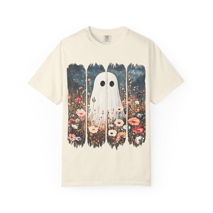 Floral Ghost Wildflower Halloween Comfort Colors T-Shirt