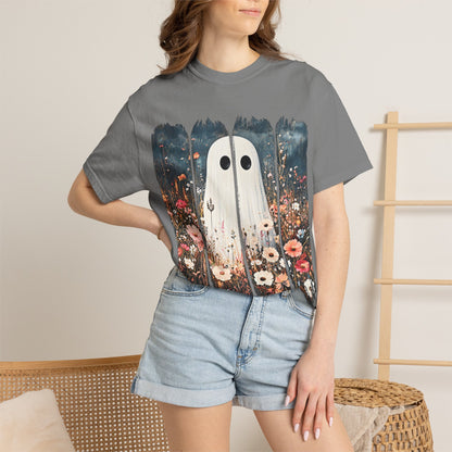 Floral Ghost Wildflower Halloween Comfort Colors T-Shirt