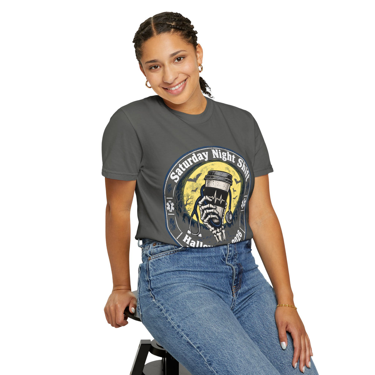 Saturday Night Shift Halloween 2026 Comfort Colors Tee