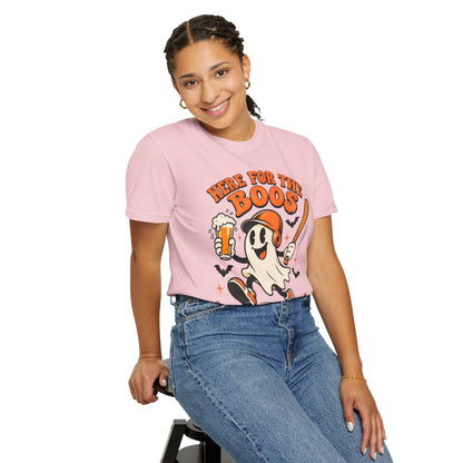 Here for the Boos Baseball Halloween Comfort Colors Tee