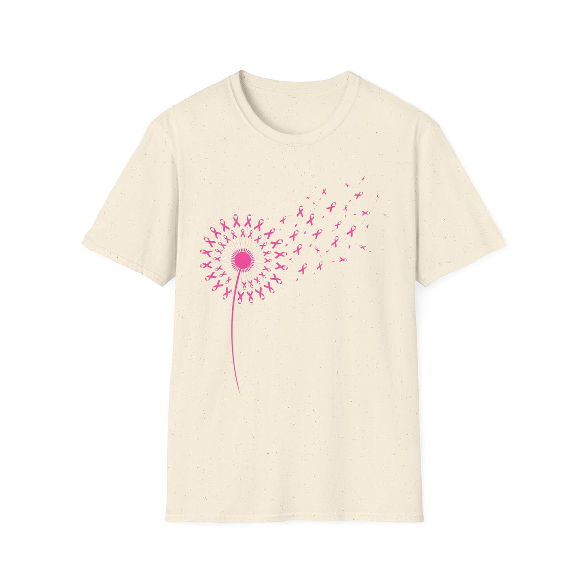 Pink Ribbon Dandelion Breast Cancer Awareness Tee