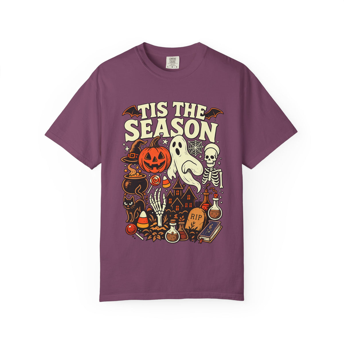 Tis the Season Spooky Halloween Comfort Colors Graphic Tee