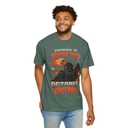 October Baseball Halloween Comfort Colors Graphic T-Shirt
