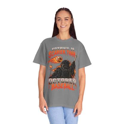 October Baseball Halloween Comfort Colors Graphic T-Shirt