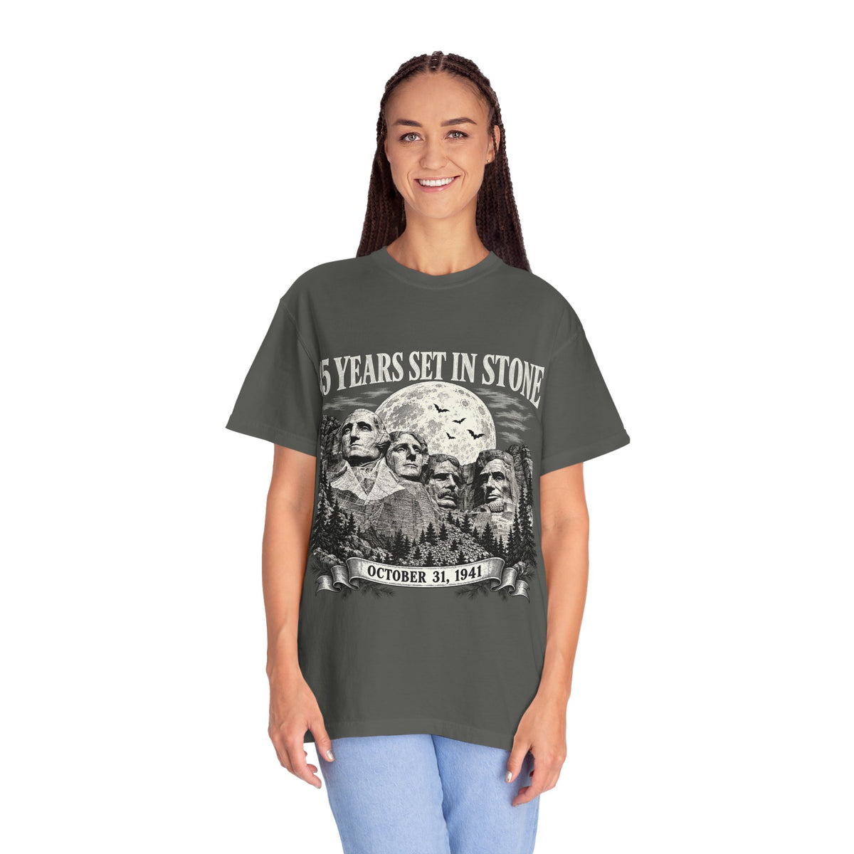 85 Years Set in Stone Mount Rushmore Comfort Colors Tee