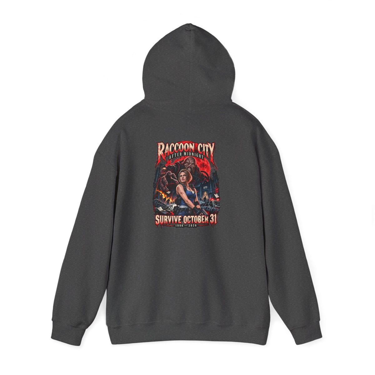 Raccoon City After Midnight Halloween Gildan 18500 Hoodie