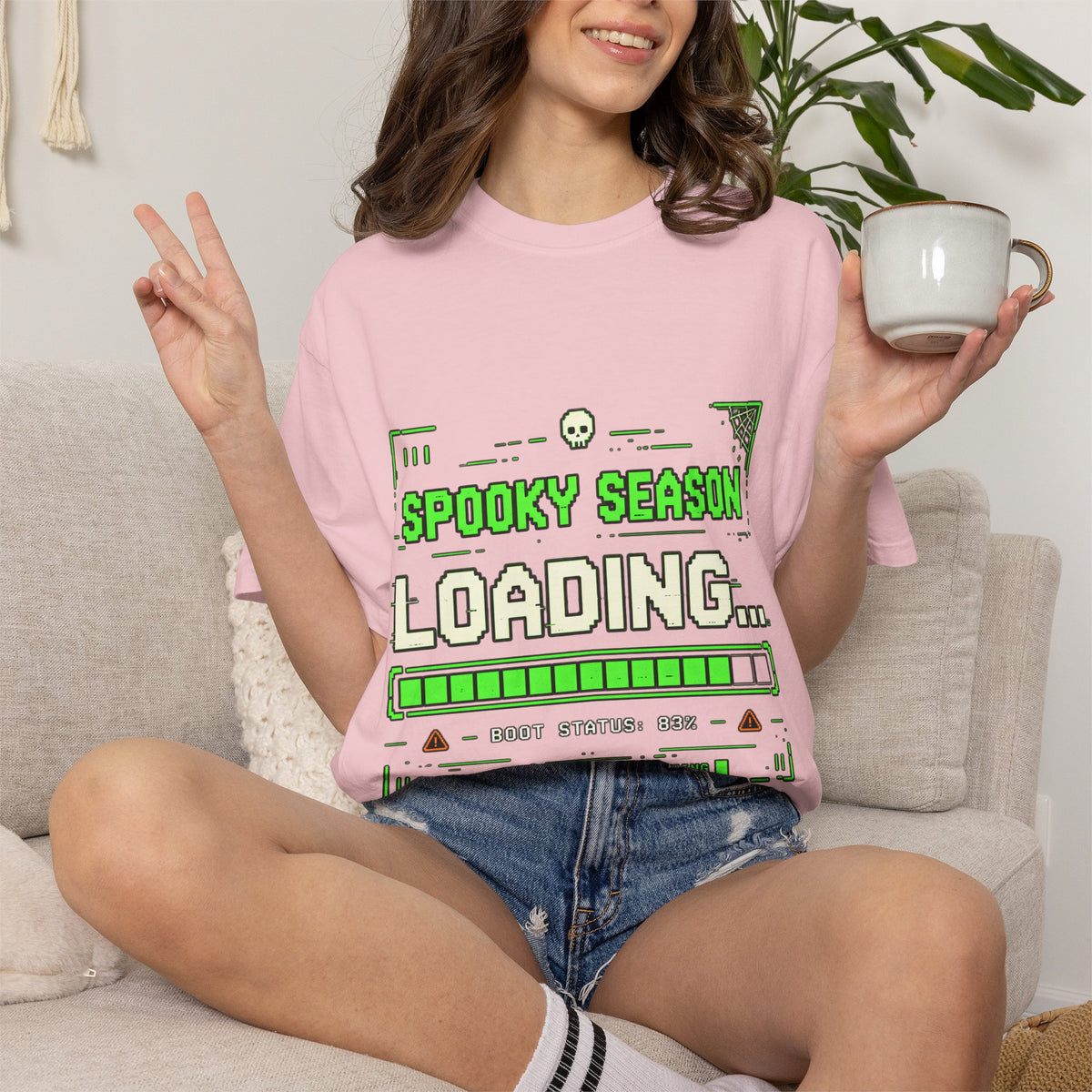 Spooky Season Loading Gamer Halloween Comfort Colors Tee