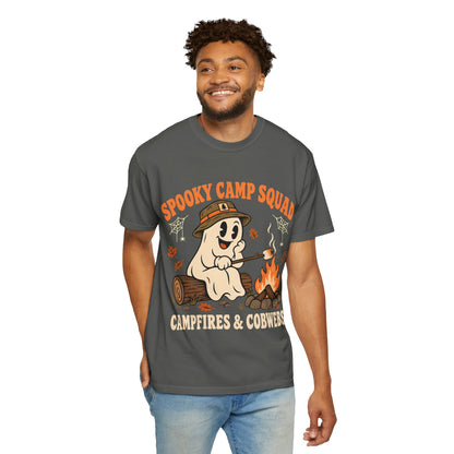 Spooky Camp Squad Campfires & Cobwebs Comfort Colors Tee