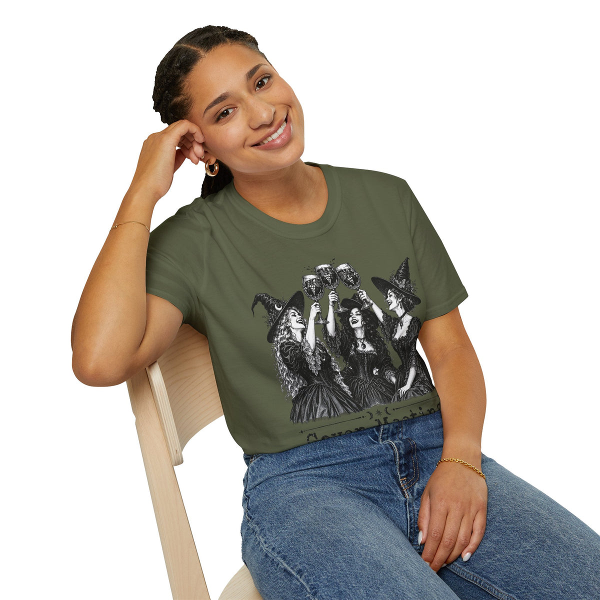 Coven Meeting Witch Wine T-Shirt