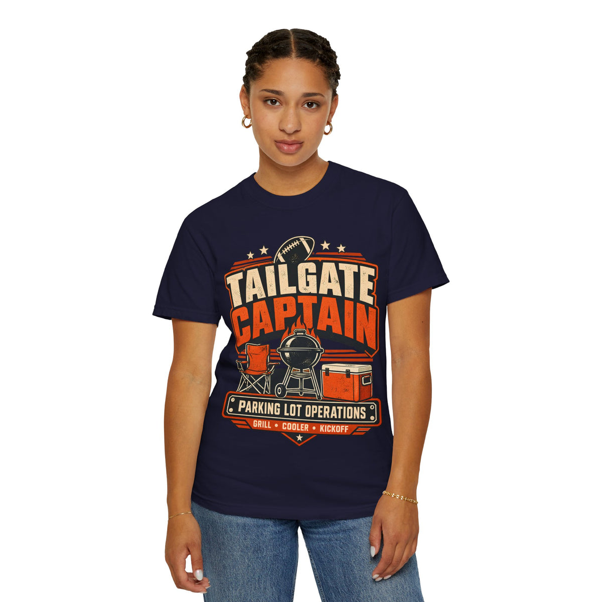 Tailgate Captain Football Game Day Comfort Colors T-Shirt
