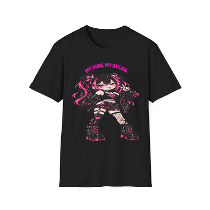 My Vibe, My Rules Anime Chibi Graphic Tee