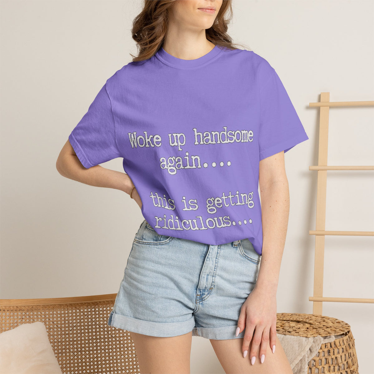 Woke Up Handsome Again Funny Comfort Colors T-Shirt