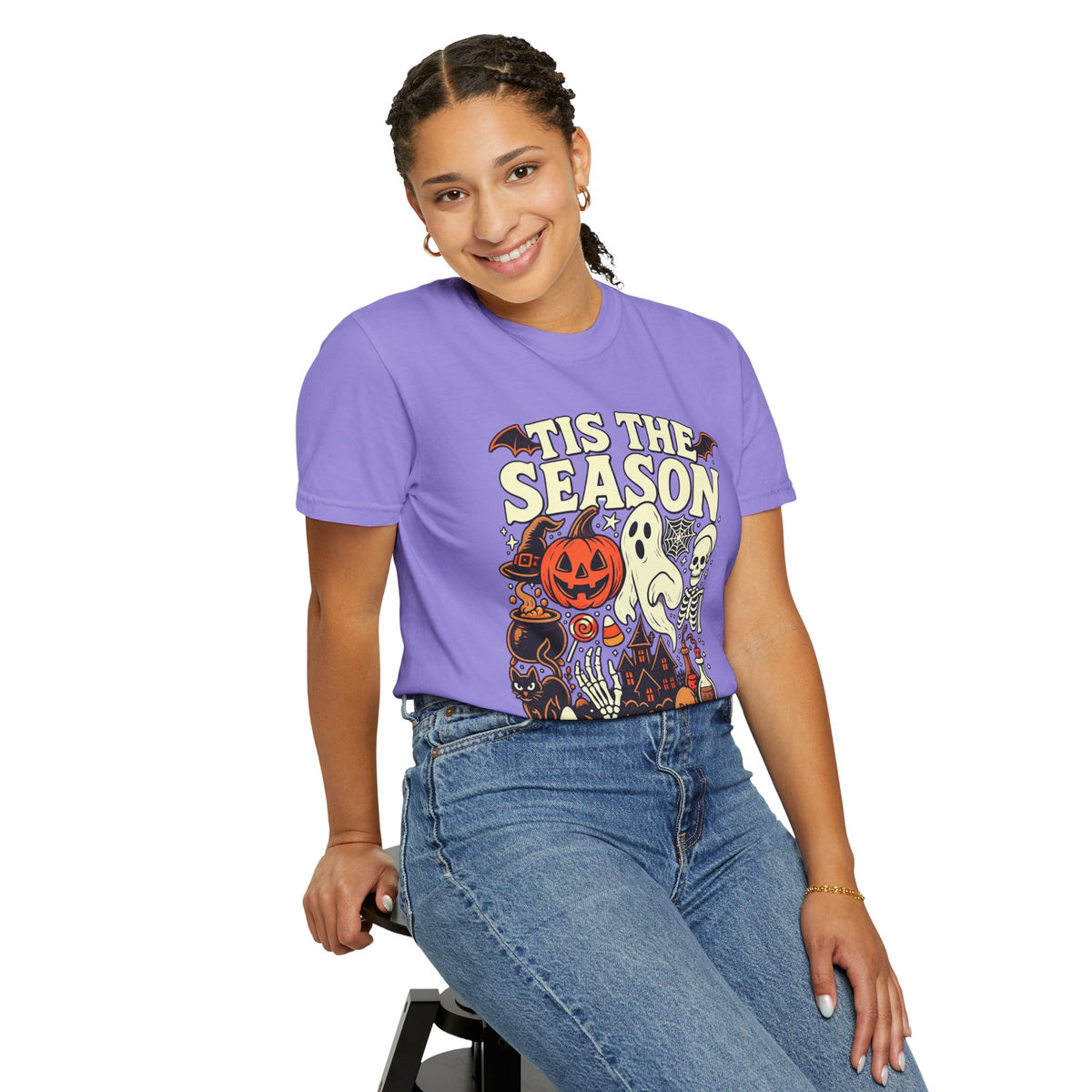 Tis the Season Spooky Halloween Comfort Colors Graphic Tee