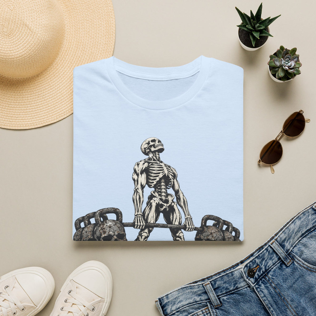 The Leaves Fall The Iron Remains Shirt – Skeleton Deadlift Gym Fall Tee