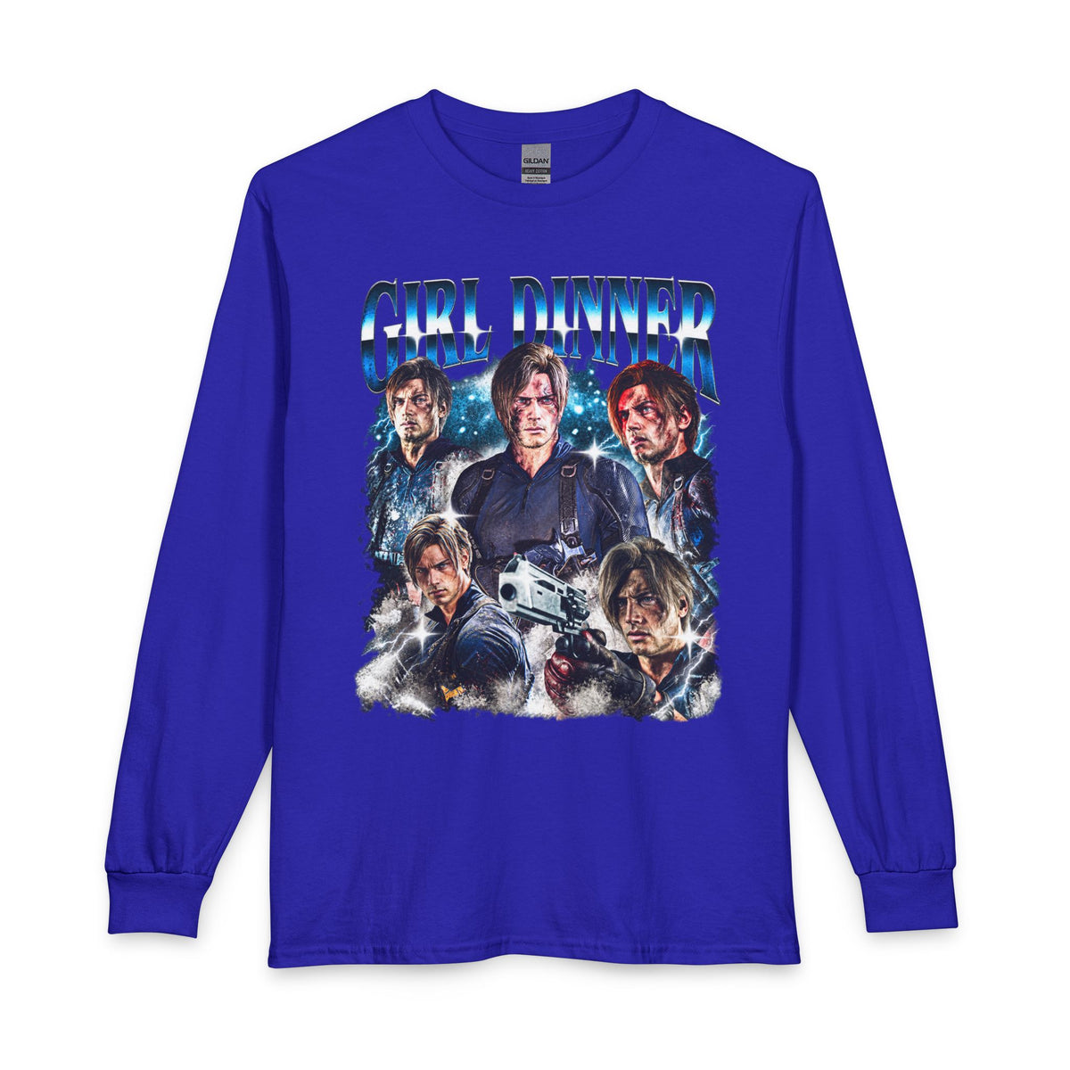Girl Dinner Survival Horror Gildan Heavy Cotton Long Sleeve Tee