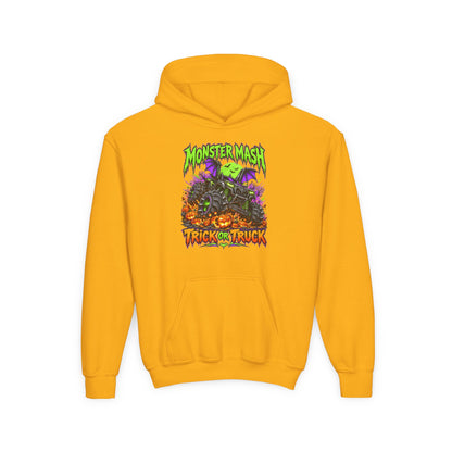 Monster Mash Trick or Truck Youth Halloween Hoodie