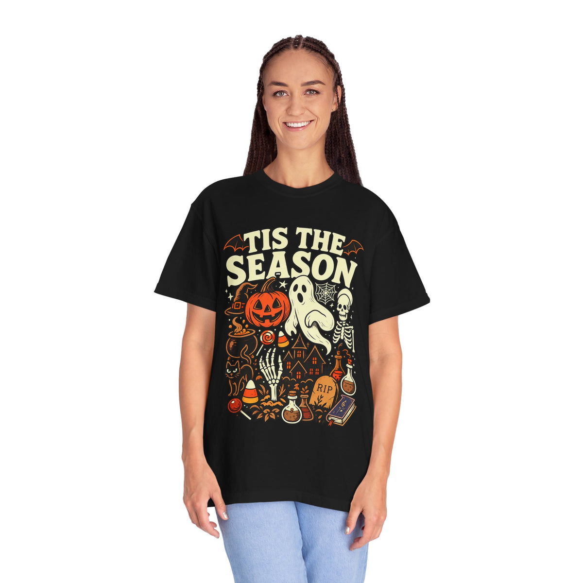 Tis the Season Spooky Halloween Comfort Colors Graphic Tee