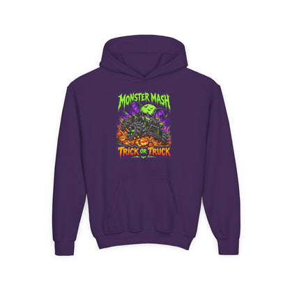 Monster Mash Trick or Truck Youth Halloween Hoodie