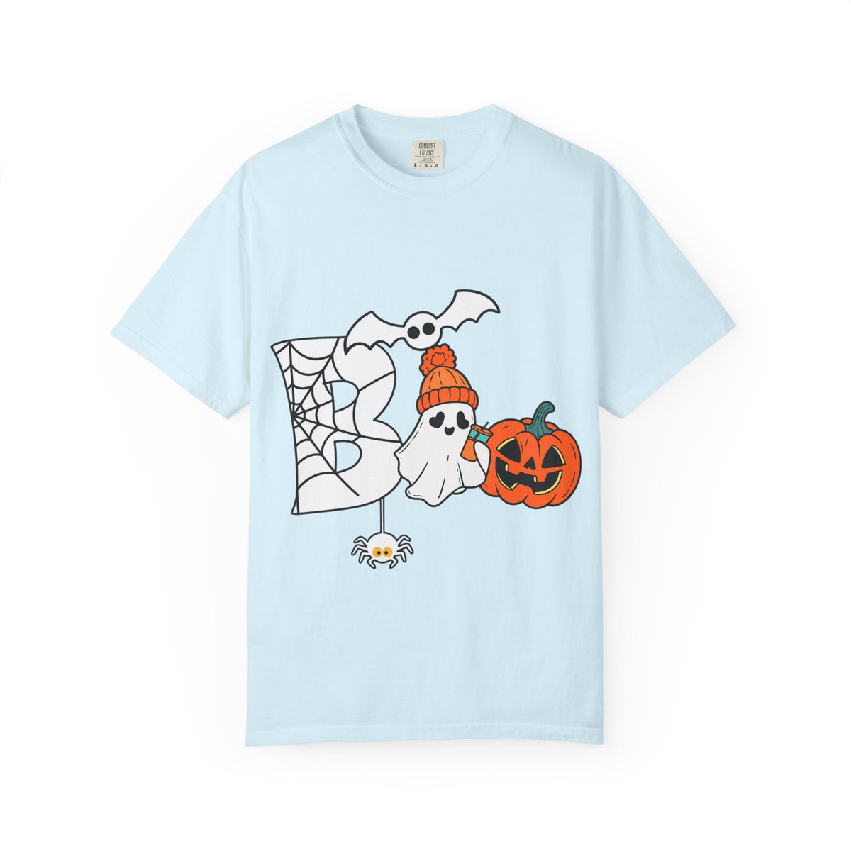 Cute Ghost Pumpkin Cozy Halloween Comfort Colors T-Shirt