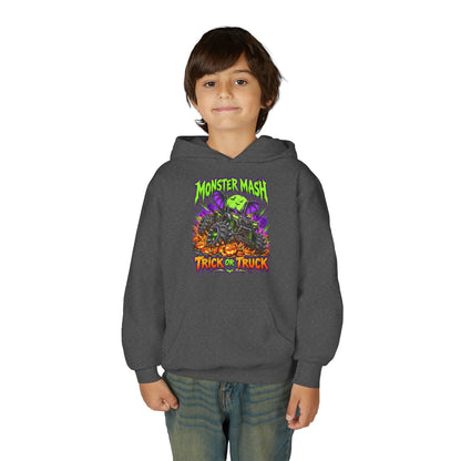 Monster Mash Trick or Truck Youth Halloween Hoodie