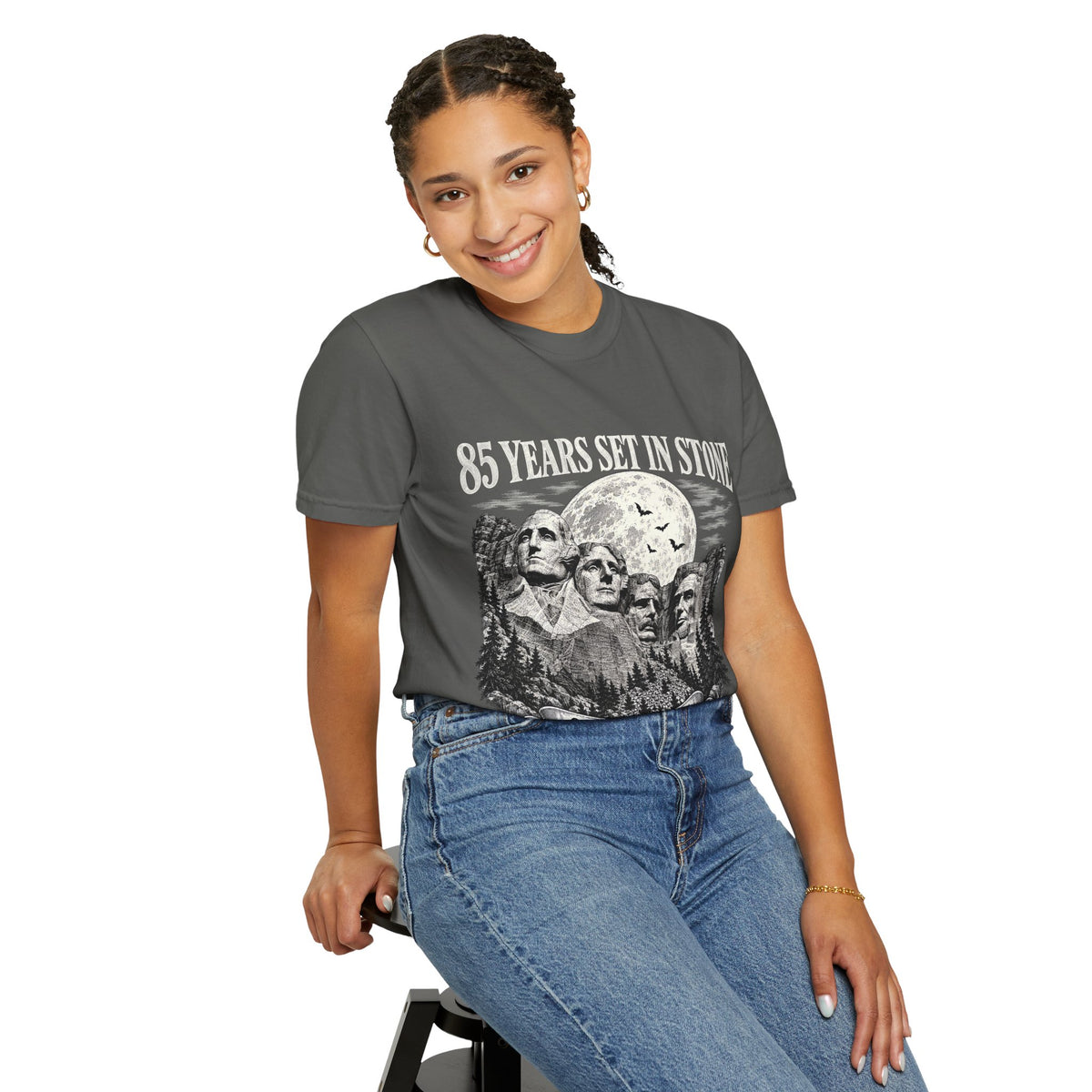 85 Years Set in Stone Mount Rushmore Comfort Colors Tee