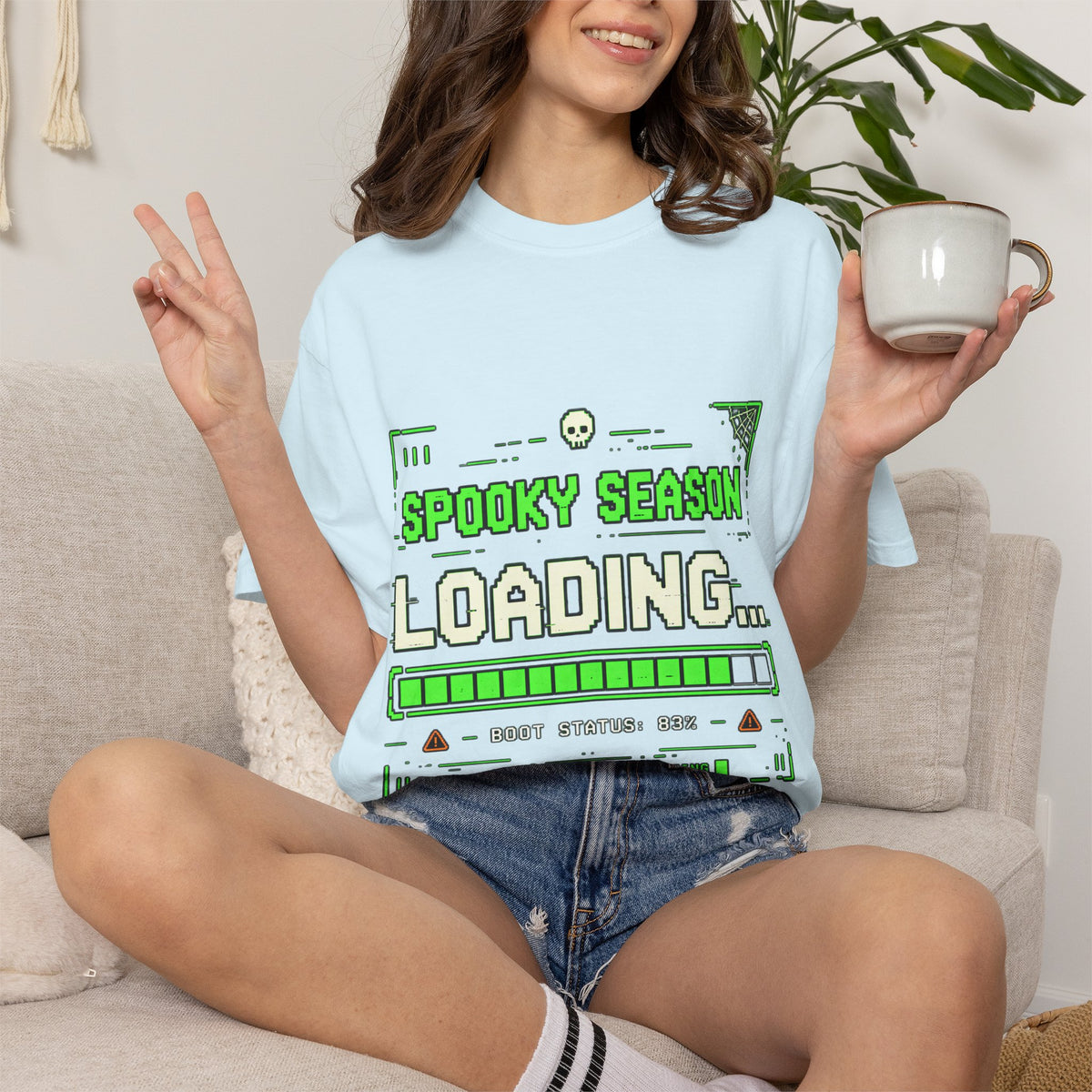 Spooky Season Loading Gamer Halloween Comfort Colors Tee
