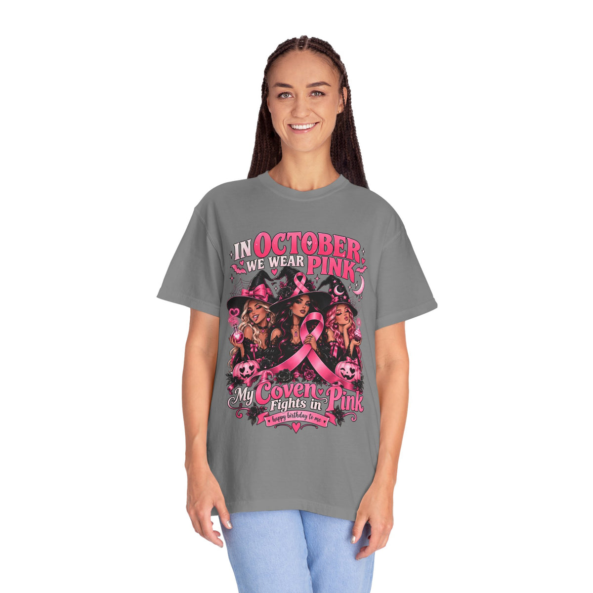 In October We Wear Pink My Coven Fights in Pink Tee