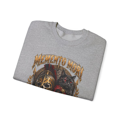 Memento Mori Nine Lives Spartan Cat Gildan 18000 Sweatshirt