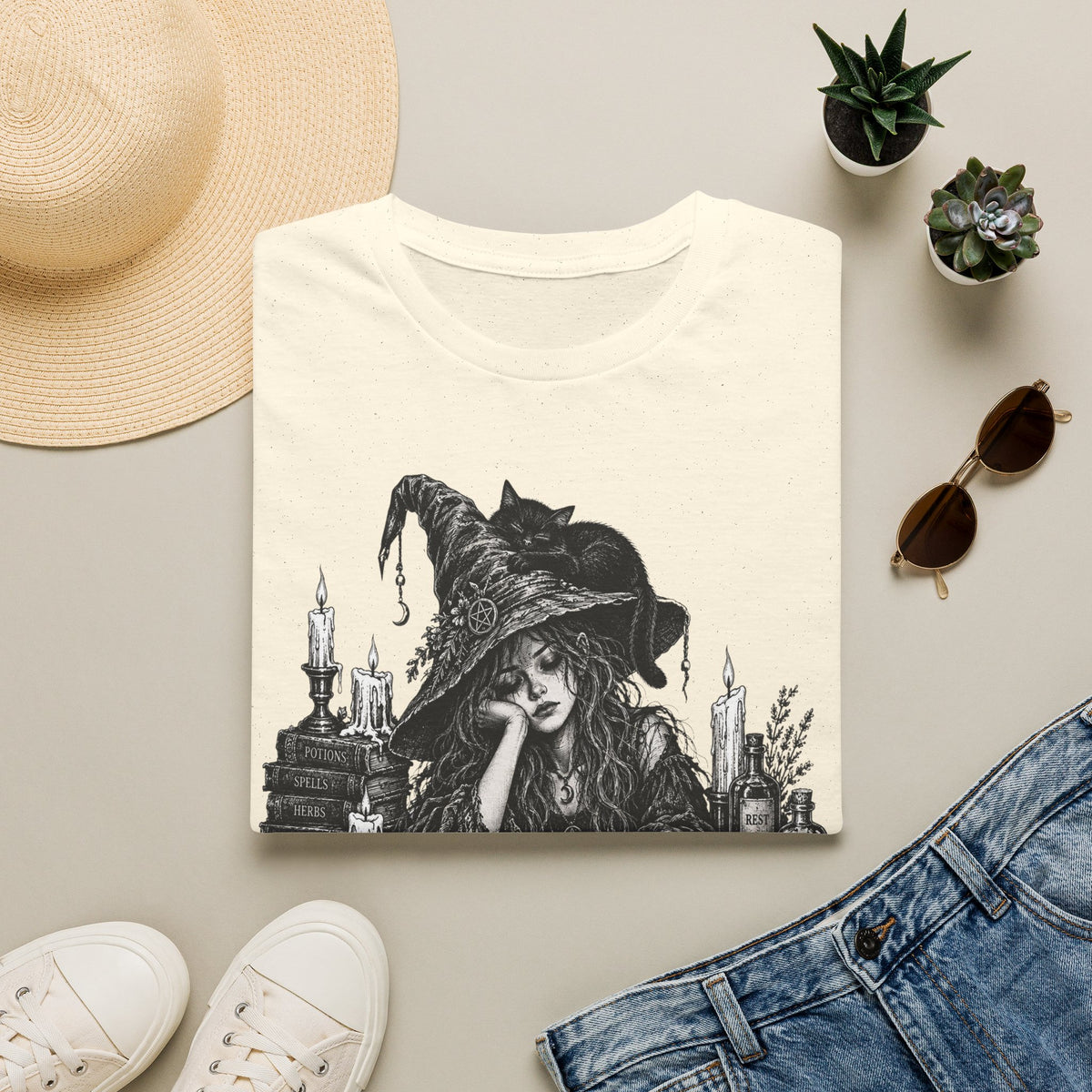 Wicked Wise & Tired Funny Exhausted Witch Mom T-Shirt
