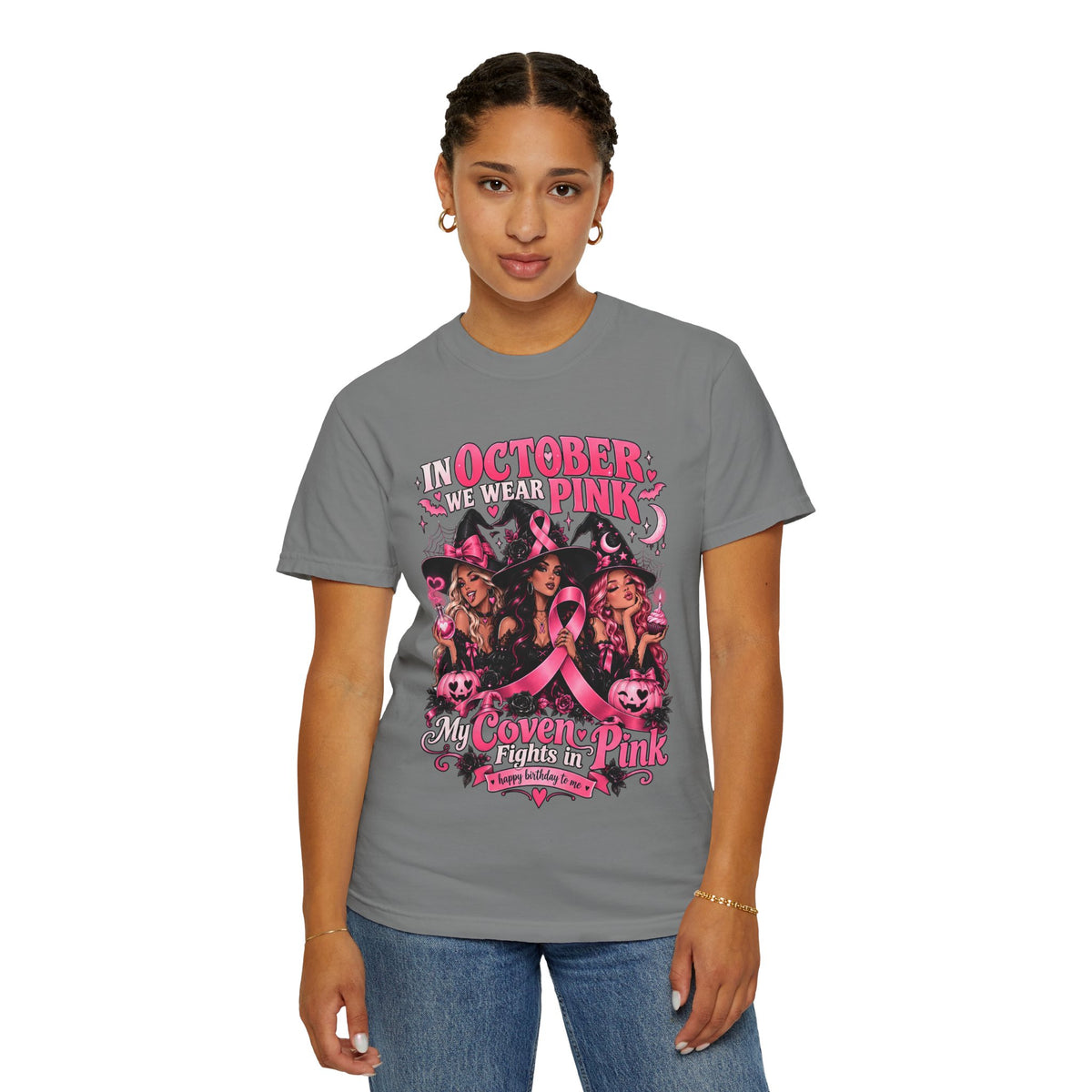In October We Wear Pink My Coven Fights in Pink Tee