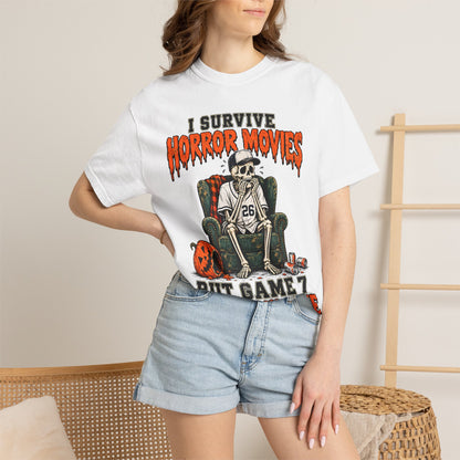 Horror Movies Game 7 Baseball Comfort Colors T-Shirt