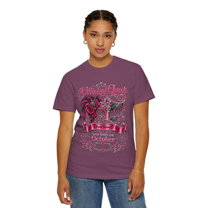 Personalized Wicked Queen October Birthday Comfort Colors Tee