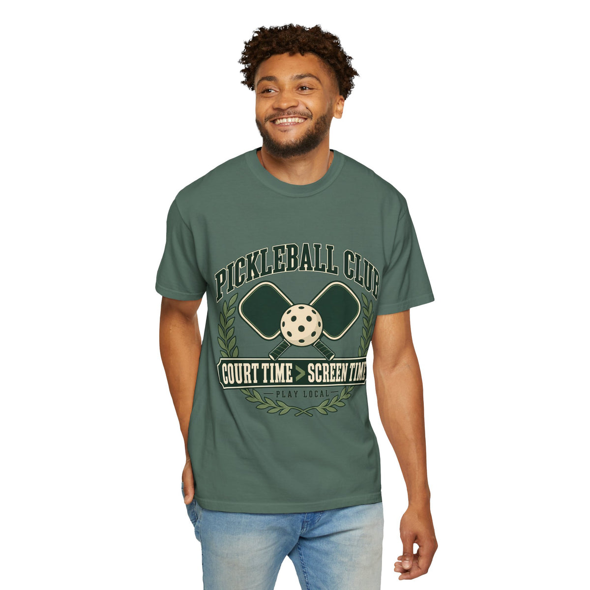 Pickleball Club Court Time Over Screen Time Comfort Colors Tee