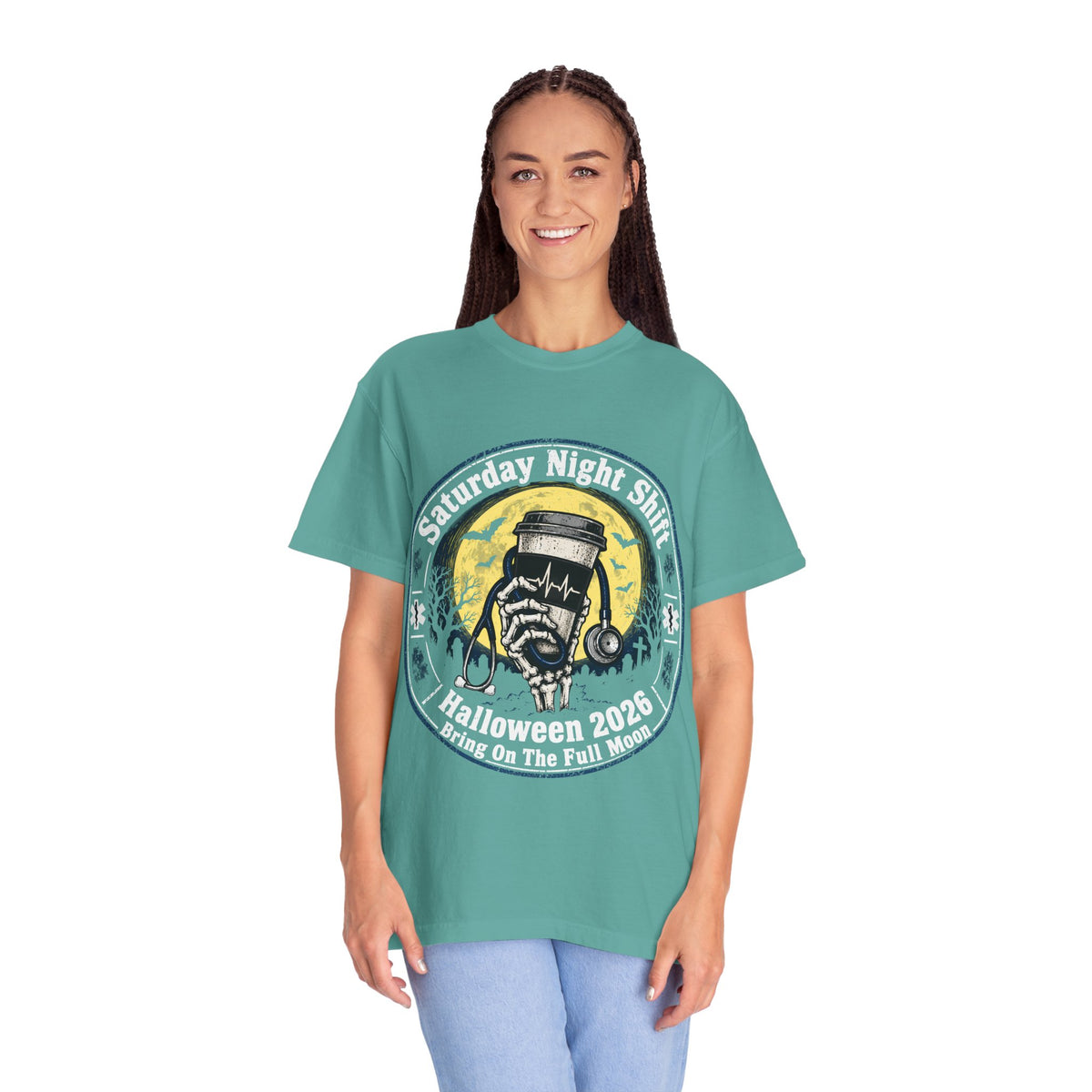 Saturday Night Shift Halloween 2026 Comfort Colors Tee